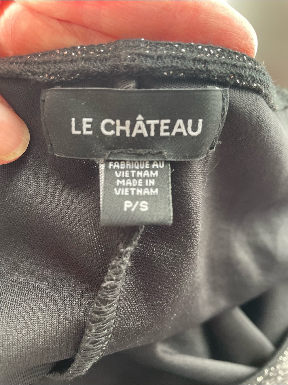 LE CHATEAU - Black Sparkle Spaghetti-Strap Dress - Picture 5 of 6